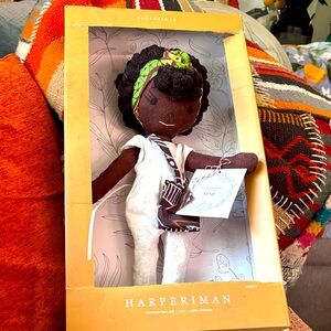 Brown and White Handmade Doll